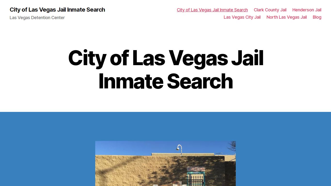 City of Las Vegas Jail Inmate Search
