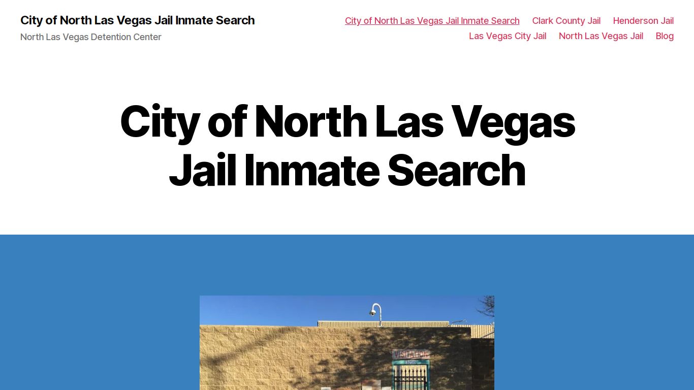 City of North Las Vegas Jail Inmate Search